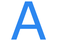 Letter "A" representing a character